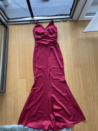 Abendkleid lang pink Grösse S neuwertig