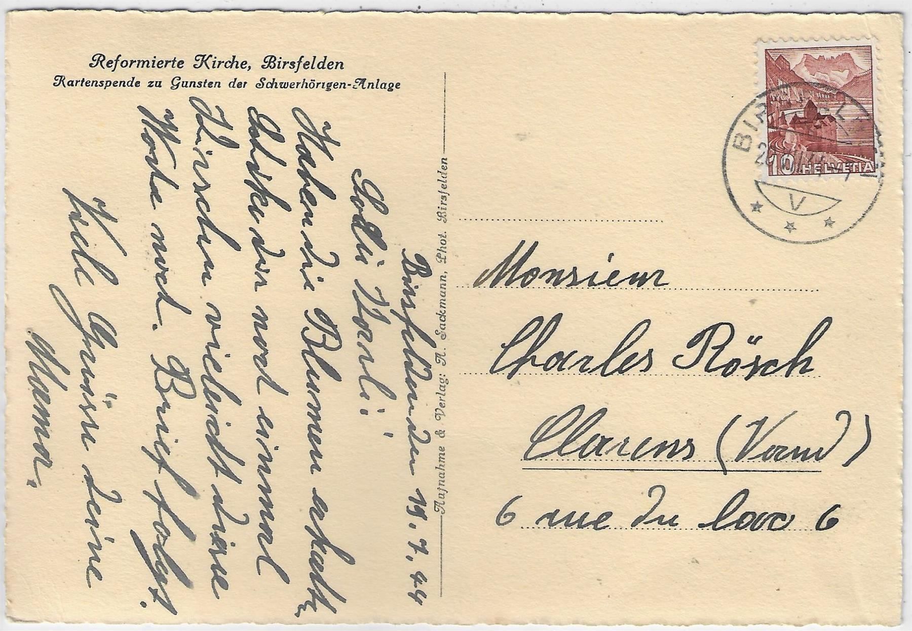 Cartoline postali: Reformierte Kirche Birsfelden BL – Antico da Ettingen venduto da Kartenplanet 1