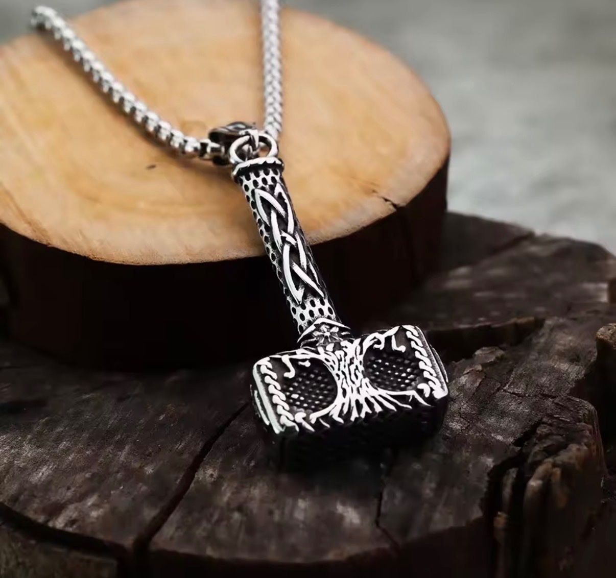 Ciondoli: Thor Hammer Halskette Edelstahl Wikinger Schmuck – Nuovo (secondo la descrizione) da Gams venduto da Mariawicca