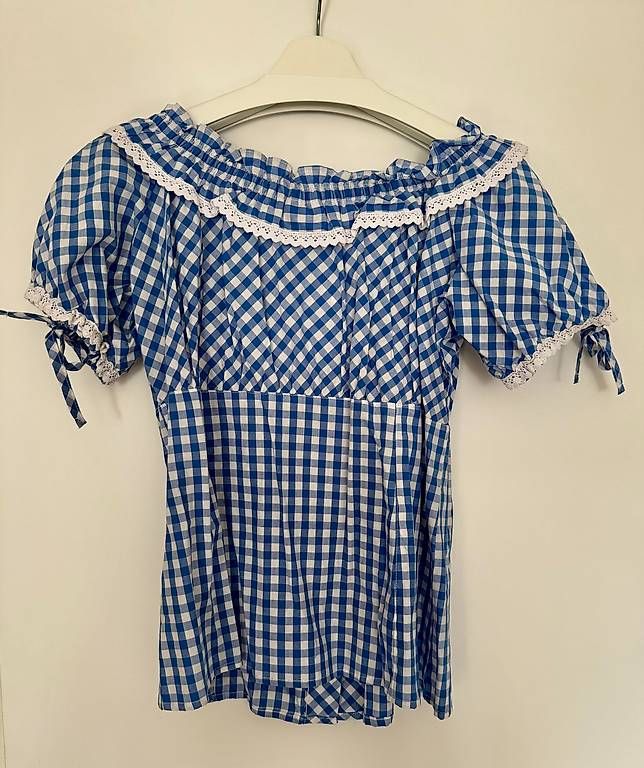 Camicette: Oktoberfest Dirndl Bluse, blau – Usato da Muttenz venduto da pan6170 2