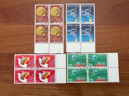 1979 CH Erstag gest.Viererblock mit Tab  (K136)