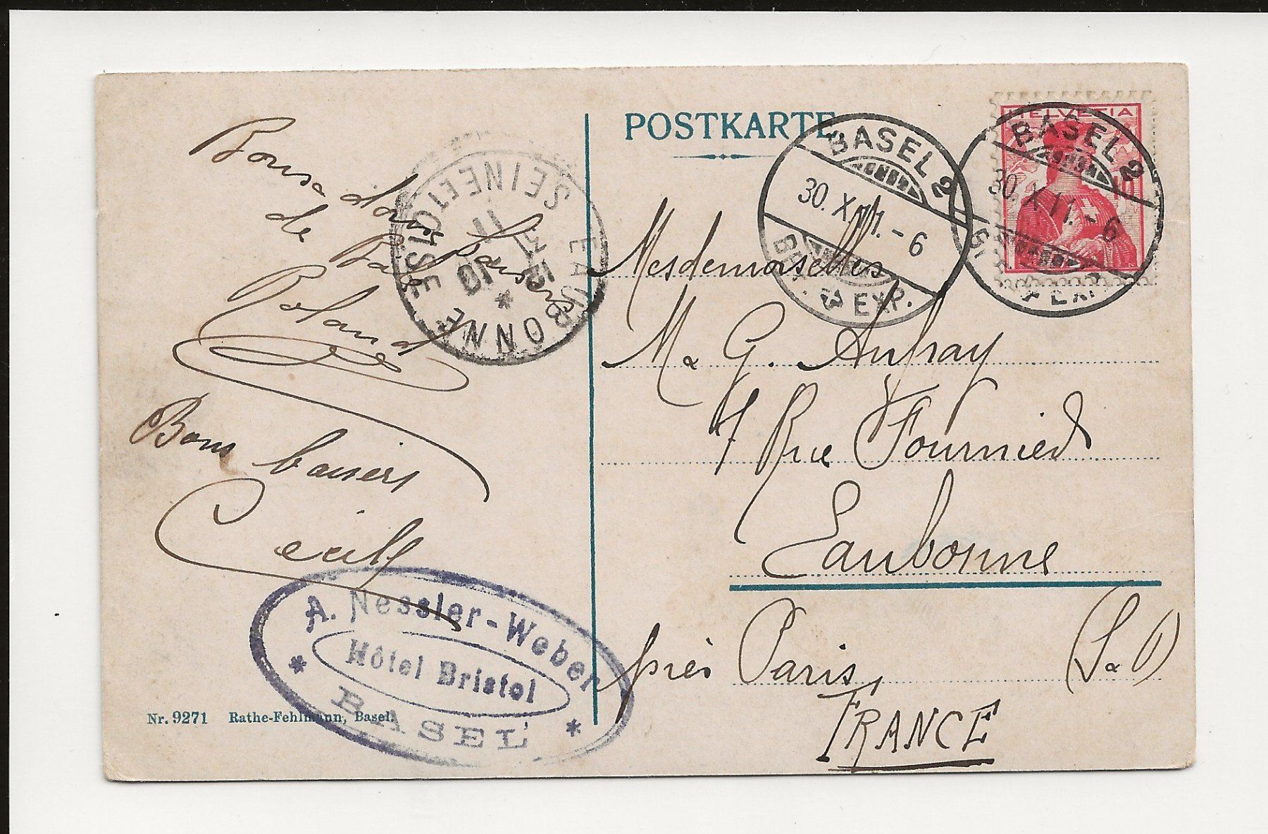 Cartoline postali: AK 1911 Basel, Rheinschiffahrt mit Dampfschiff – Usato da Greifensee venduto da 315WDO 1