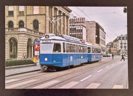 VBZ Tram Be 4/4 1421 Linie 6 Haltestelle ETH Zürich 12.2.02