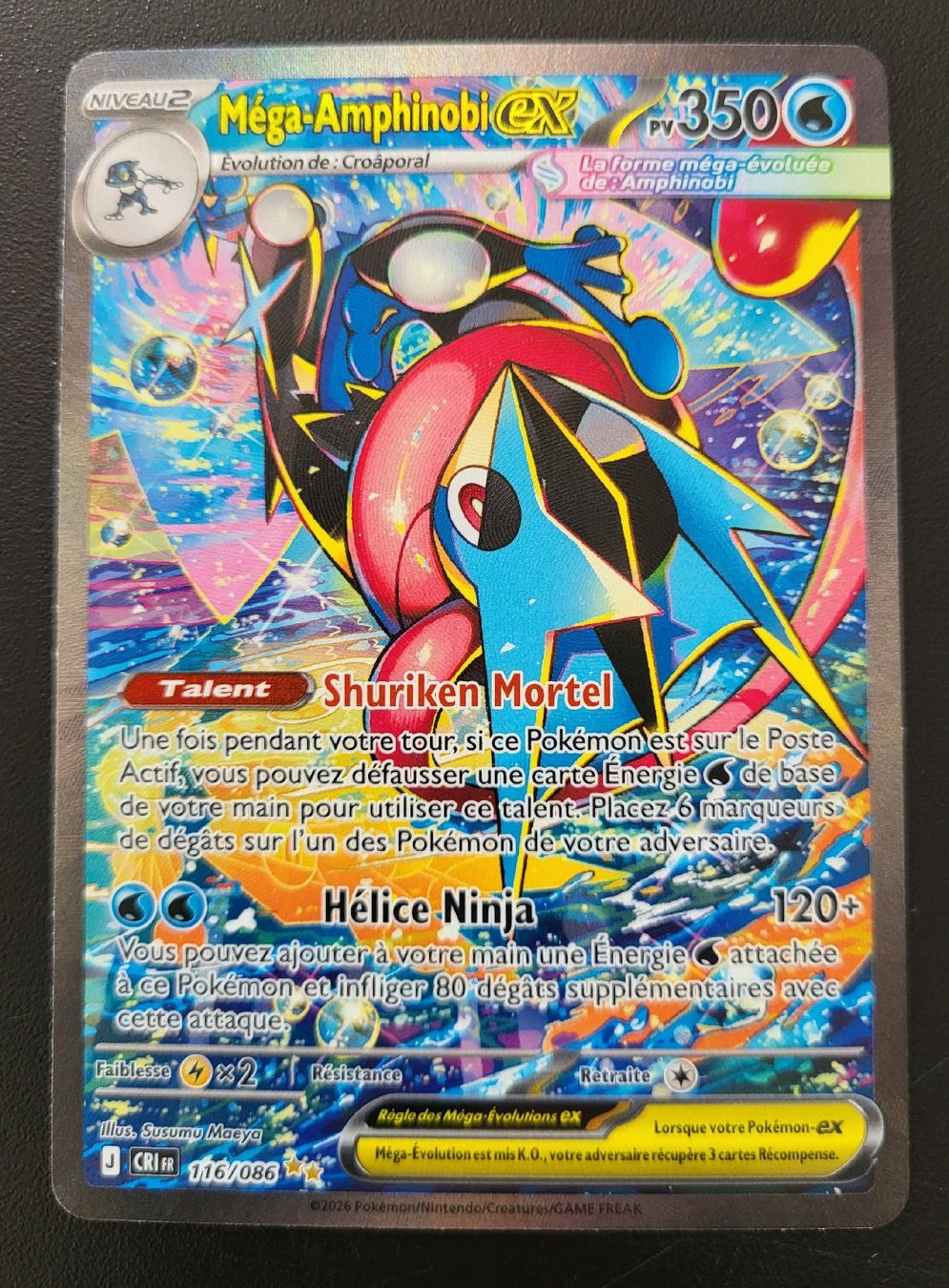 Pokémon Carte collezionabili: Mega Amphinobi Ex Chaos ascendant FR – Nuovo (secondo la descrizione) da St-Sulpice VD venduto da cel_ysf7