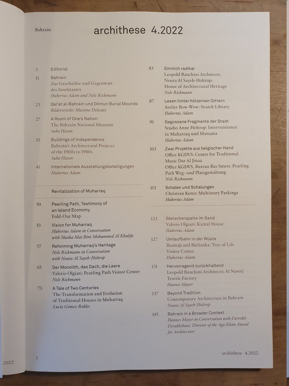 Bücher: Archithese Bahrain – Gebraucht aus Zürich von loosebone 1