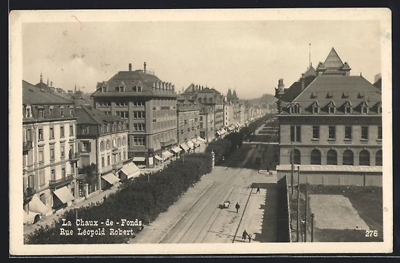 Cartoline postali: La Chaux-de-Fonds, Rue Léopold Robert – Usato da Berlin venduto da bartko-reher