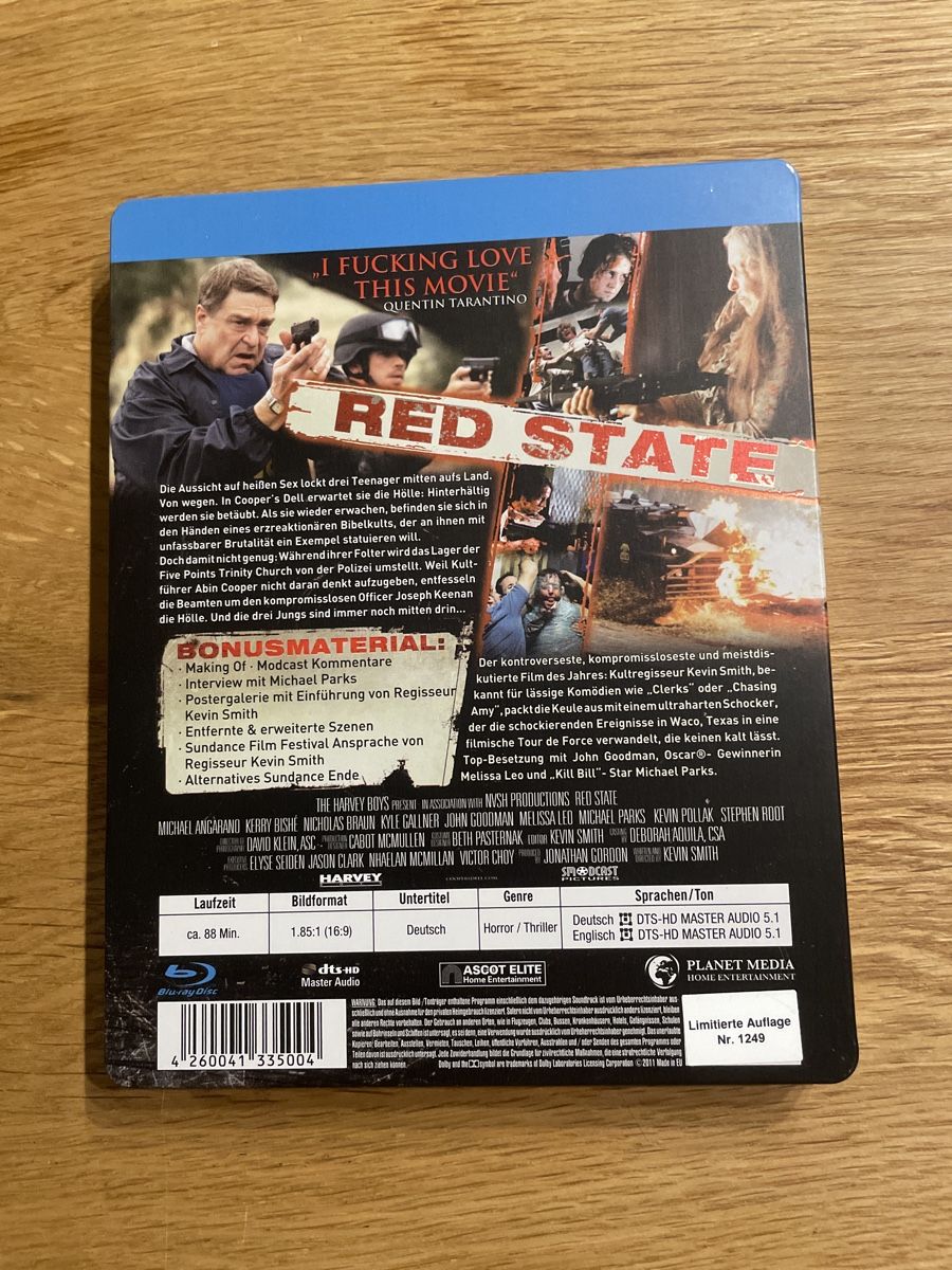 Tutti i DVDs: Red State BluRay Steelbook – Usato da Hagendorn venduto da masterchieff 1