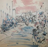 Lithografie limitiert u signiert - Abstrakte Kunst  33 x 33