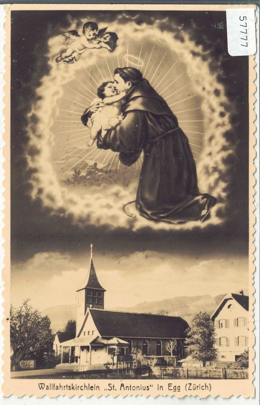 Cartoline postali: Wallfahrtskirchlein St. Antonius in Egg ZH – Usato da Ettingen venduto da Kartenplanet