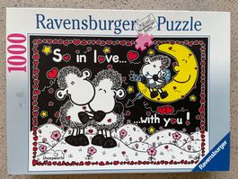Ravensburger Puzzle 1000 Teile, Sheepworld So in Love with..