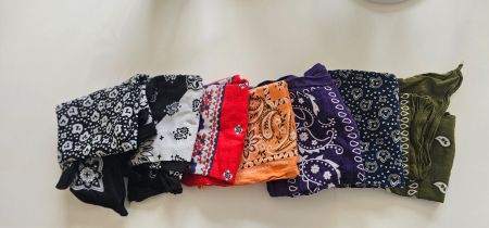 7 Bandana Tücher Set mehrfarbig