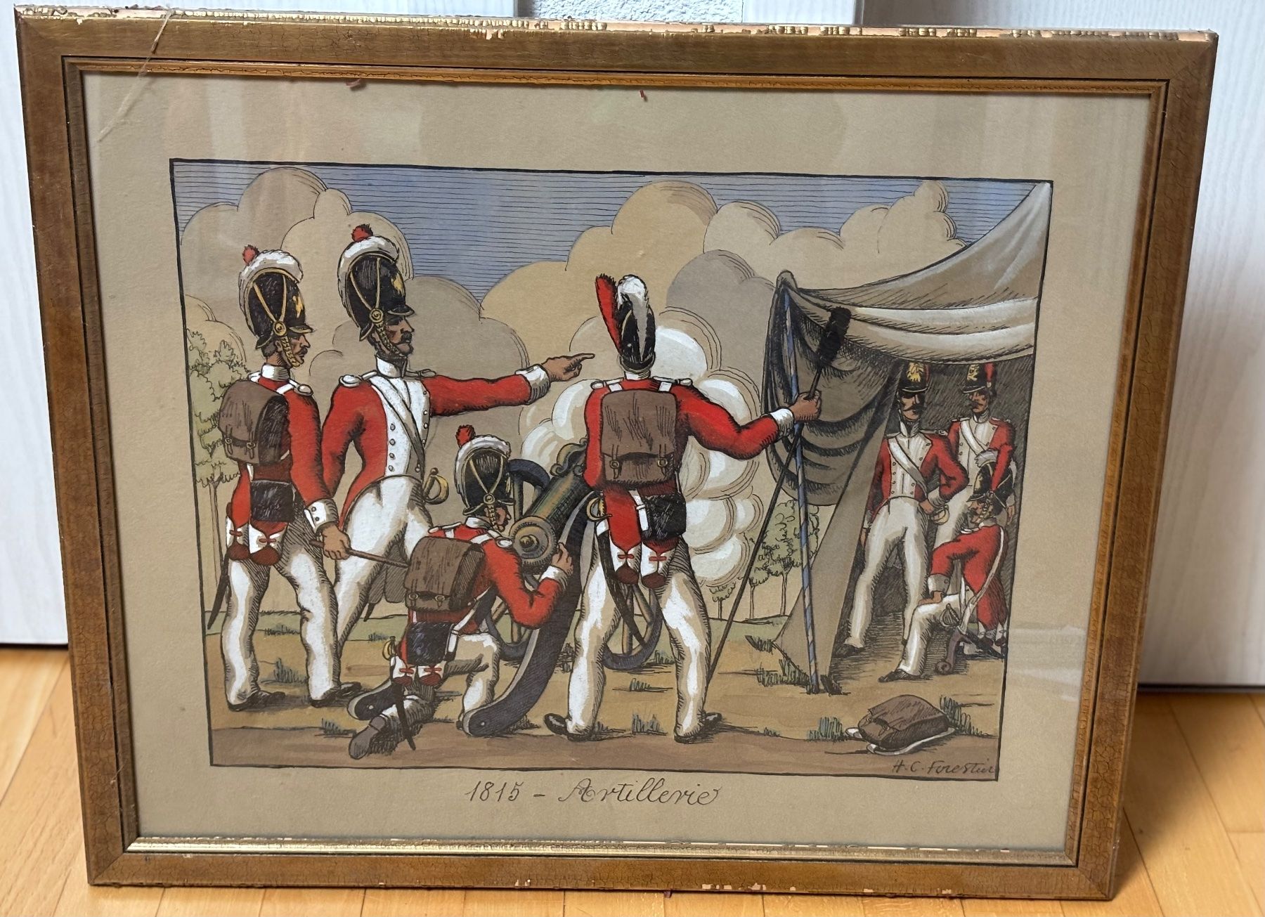 Dipinti: Image militaire, peintre Henry-Claudius Forestier – Usato da Chénens venduto da elomedc