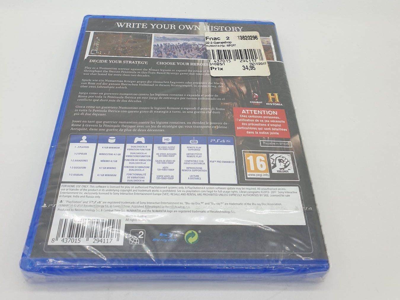 Sony Giochi: Numantia PS4 SEALED NEW – Nuovo e nell'imballaggio originale da Genève venduto da Cardtreasure 1