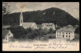 Dussnang, Teilansicht mit Kurhaus und Ki