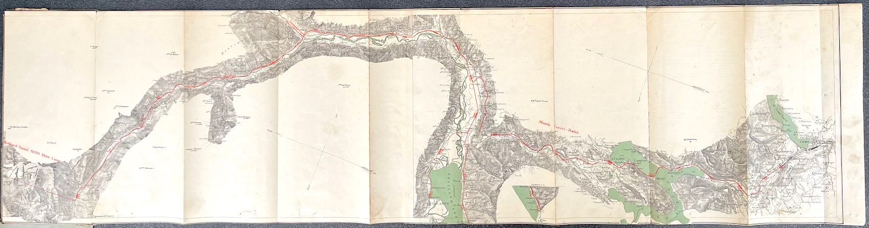 Cartes géographiques & atlas: Karte der Gotthard-Bahn 1880 – D'occasion à Burgdorf par Bsb7 1