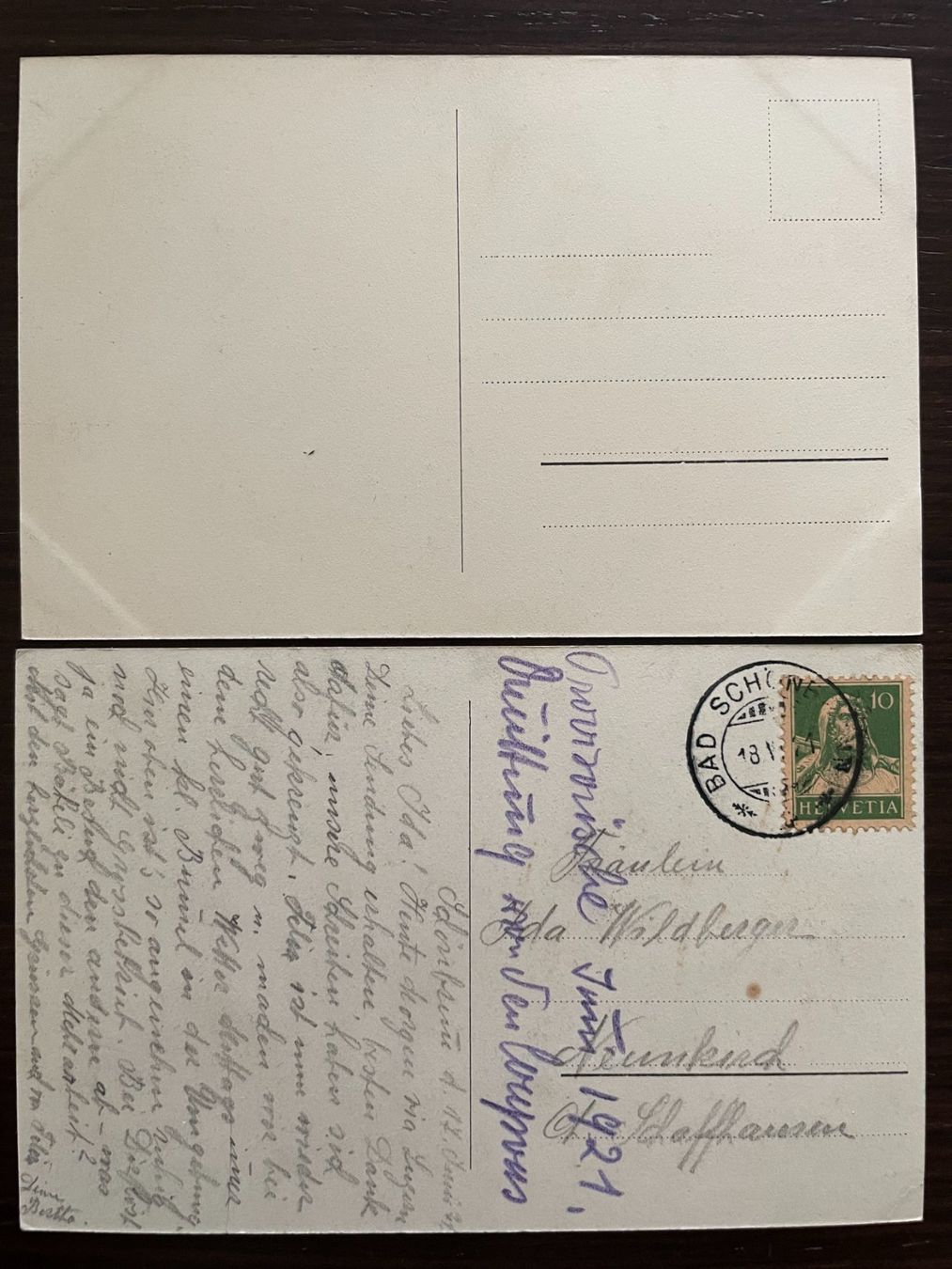 Cartoline postali: ZUG Bad Schönbrunn, 10 Ansichtskarten – Usato da Wald ZH venduto da TLILEF 2