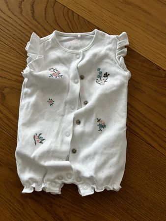 Strampler kurz weiss ab Geburt