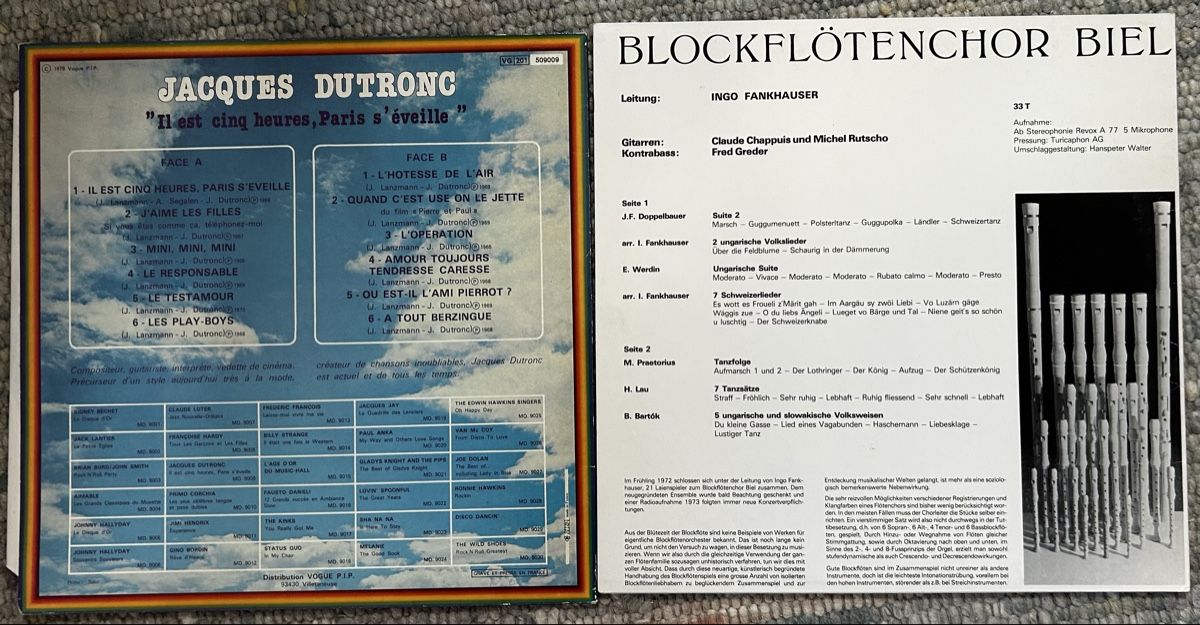 Vinyles: 6 LPs Chrigi und Simi, Jacques Dutronc, Joe Dassin – D'occasion à Lengnau BE par AgriOttu 6