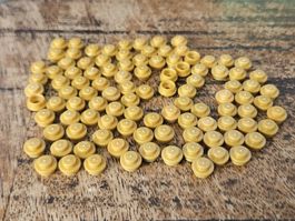 lego 4073 lot de 100 pièces Pearl Gold Plate, Round 1 x 1 