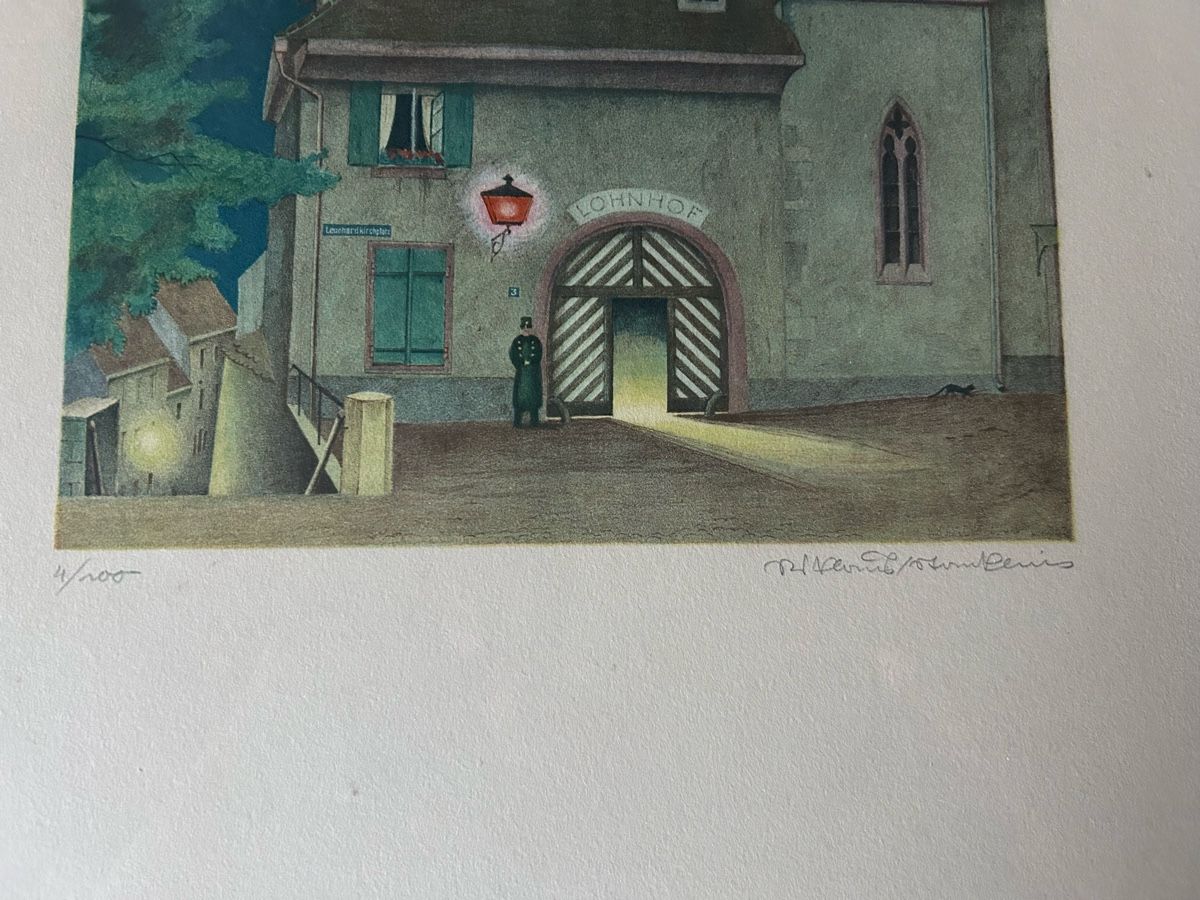 Grafica & Litografie: Lohnhof Niklaus Stoecklin Lithographie – Usato da Bern venduto da dazwischen 1