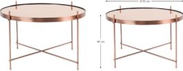 Neuwertige Design 2x Zuiver Glastische  I Beistelltische