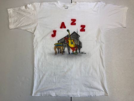 Vintage 1992 T-shirt Jazz Musik handgefertigtAirbrush Gr. XL