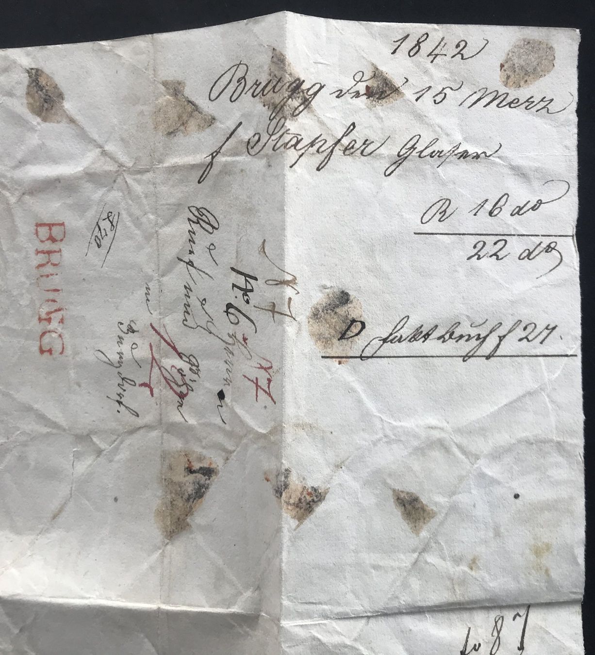 Documenti: ANTIKER BRIEF 1842 – Usato da Ostermundigen venduto da Kari1937 4