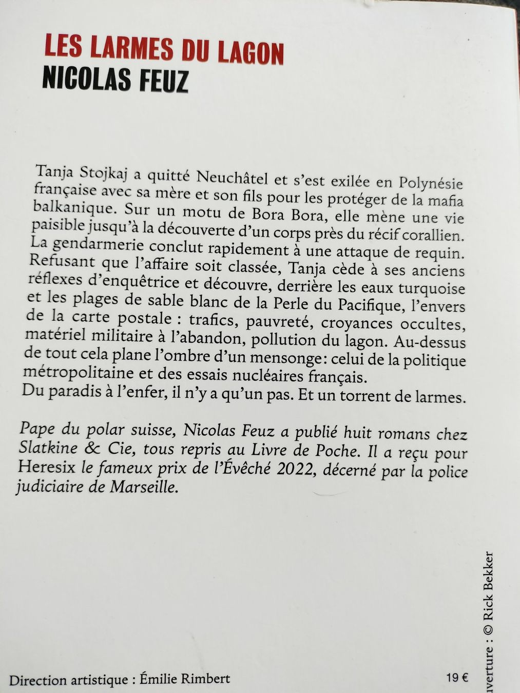 Libri: Les larmes du lagon Par Nicolas Feuz – Usato da Cortaillod venduto da rozinna 1