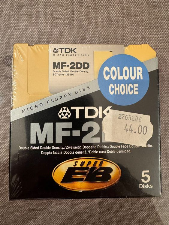 Micro-floppy Discs TDK MF-2DD - Pack of 5x (Neu und originalverpackt ...