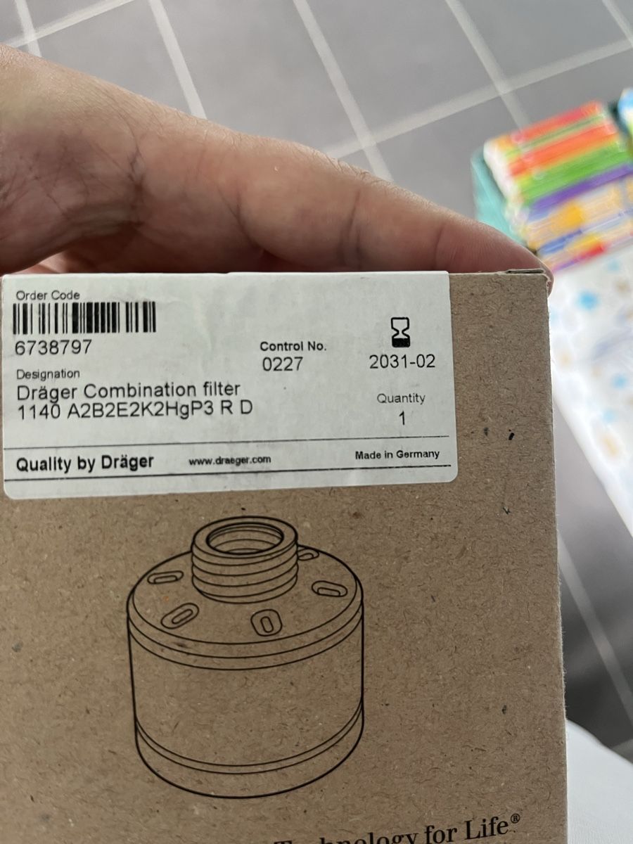 Dräger Ventilazione: Luftfilter Gasmaske 40 mm Gewinde – Nuovo e nell'imballaggio originale da Homburg venduto da H.I. 2