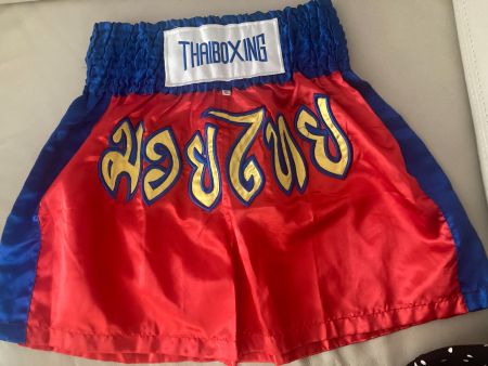 MUAY THAI SHORTS BLAU/Rot Gr. S.   (7)