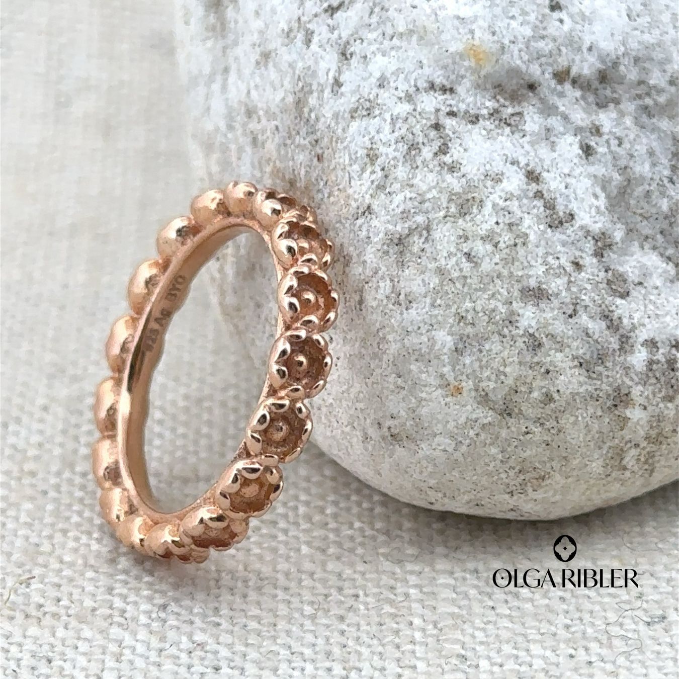 Olga Ribler Anelli: Feiner Silber Ring 925 rosevergoldet Grösse 53 – Nuovo (secondo la descrizione) da Luzern venduto da Schmuckoutlet 1