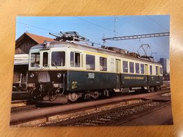 Postkarte Gruyère Fribourg Morat GFM Triebwagen ABDe 4/4 161