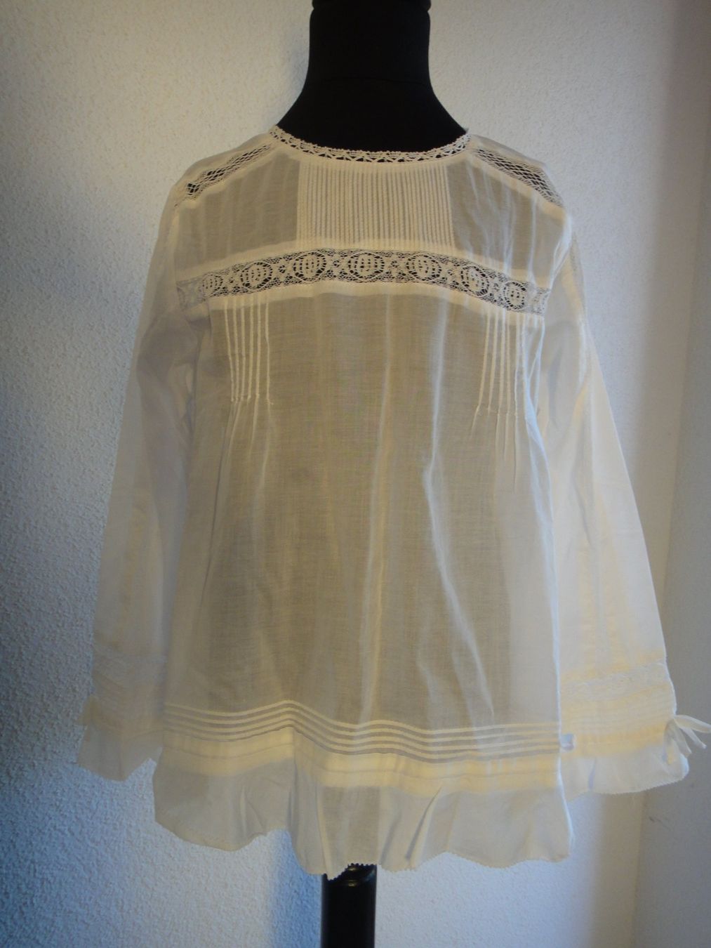 Camicette, T-shirt & Top: Weisse Spitzenbluse Grösse 10, BASS10 – Nuovo (secondo la descrizione) da Winterthur venduto da LemonTree5