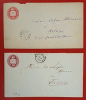 2 Tüblibriefe mit Zwergstempel