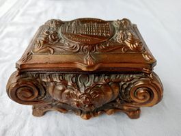 Antik Souvenir Schatulle Metall "Rathaus München" 347 Gramm