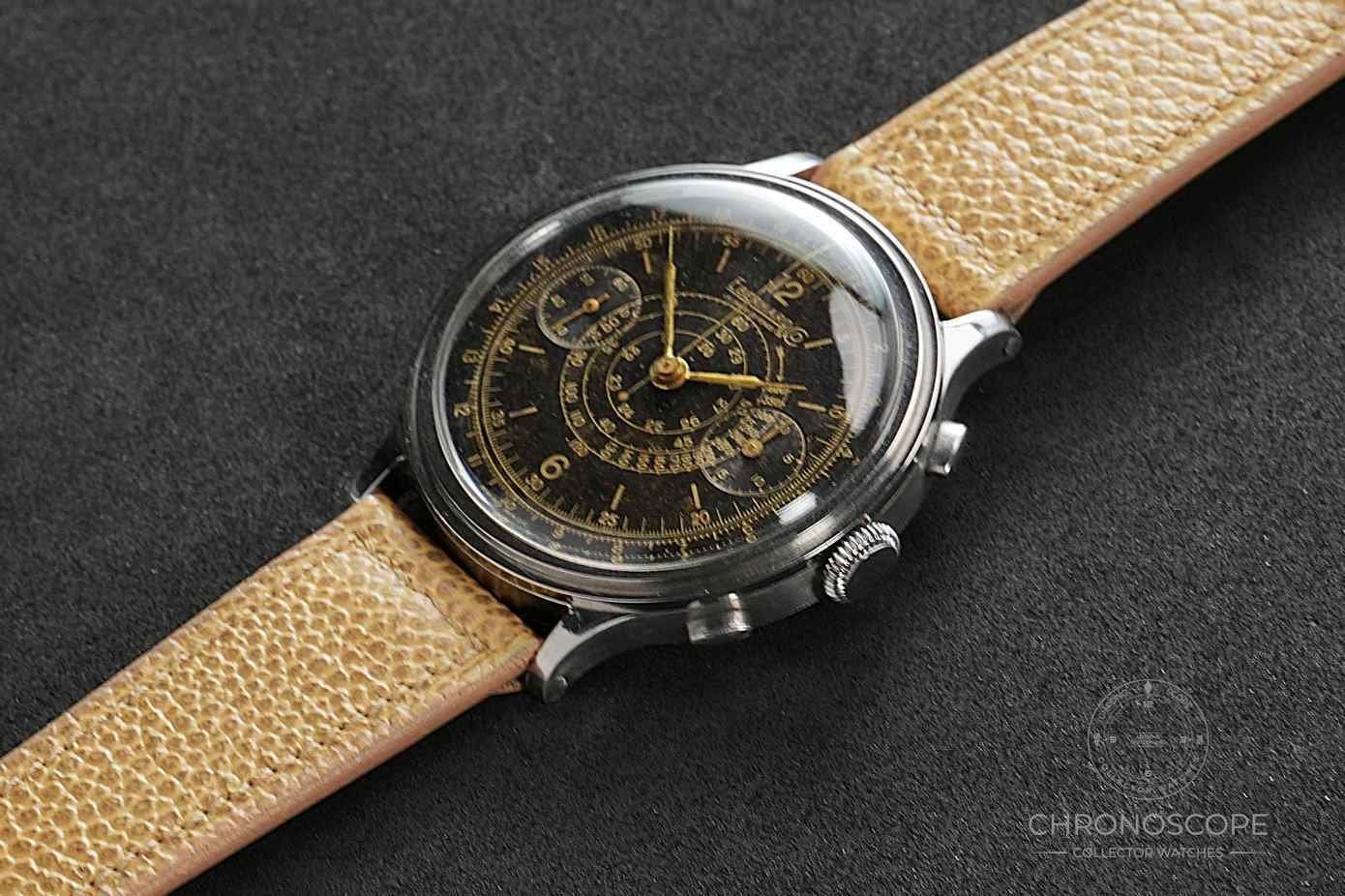Eberhard & Co. Orologi: Eberhard Pre Extra Fort Chronograph Galvanic Multiscale Gilt – Usato da Luzern venduto da ChronoScope6004 1