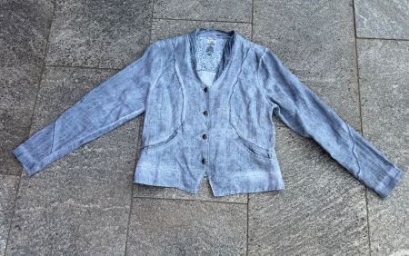 Nile Leinenjacke blaugrau L neuwertig