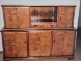 Vintage Buffetschrank, Nussbaum, 50er Jahre, Liebhaberstück