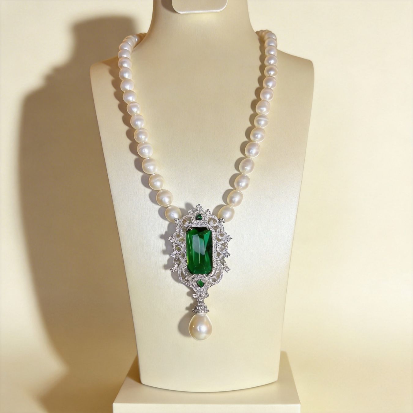 Catenine: Collier de Perles Émeraude – Nuovo e nell'imballaggio originale da St-Maurice venduto da Sandrinette123