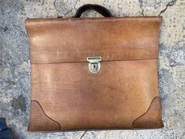 Vintage Lederaktentasche - Porte-documents en cuir vintage