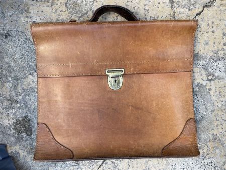 Vintage Lederaktentasche - Porte-documents en cuir vintage