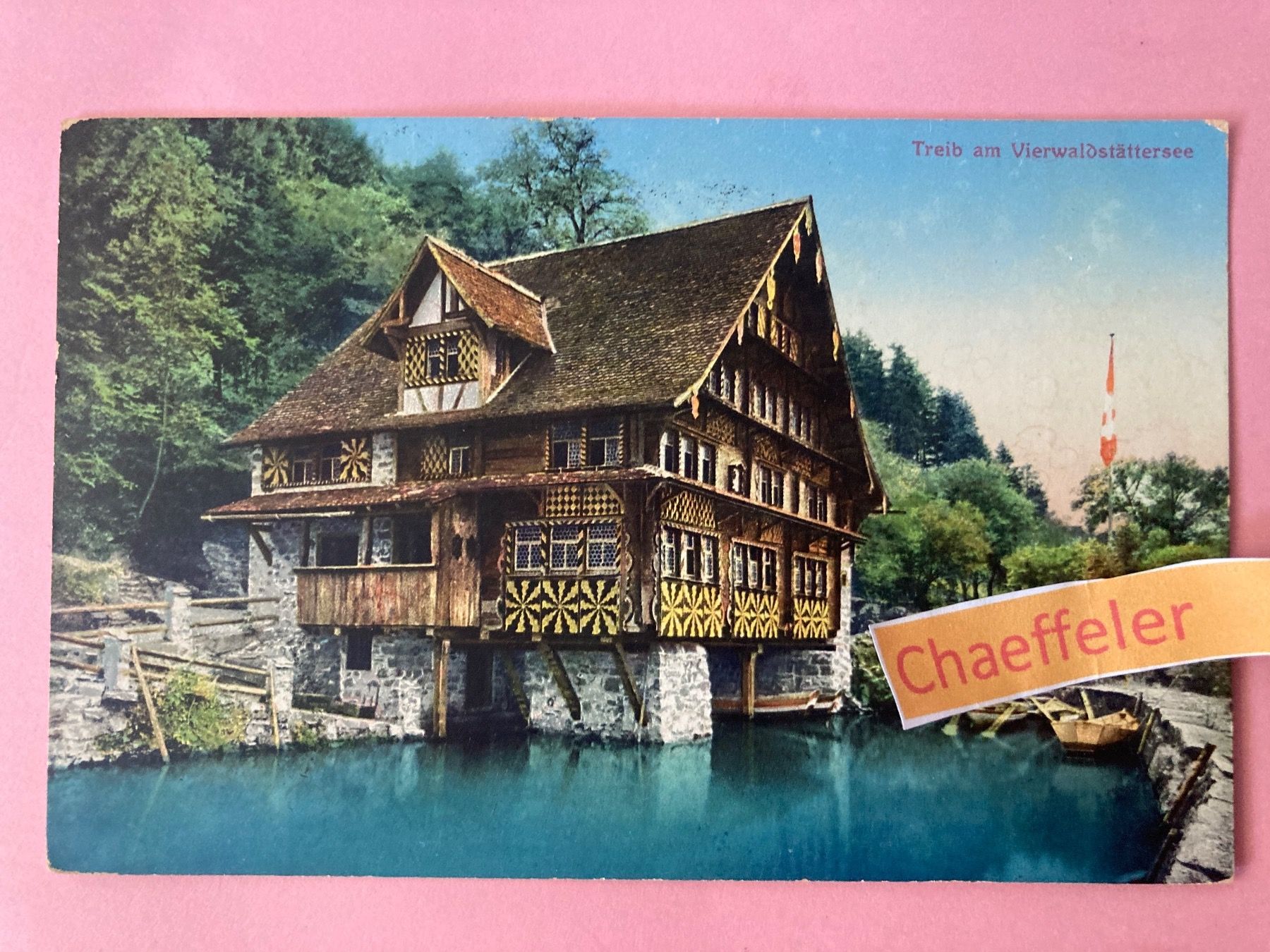 Cartoline postali: 1914 Treib an Vierwaldstättersee – Usato da Zürich venduto da Chaeffeler