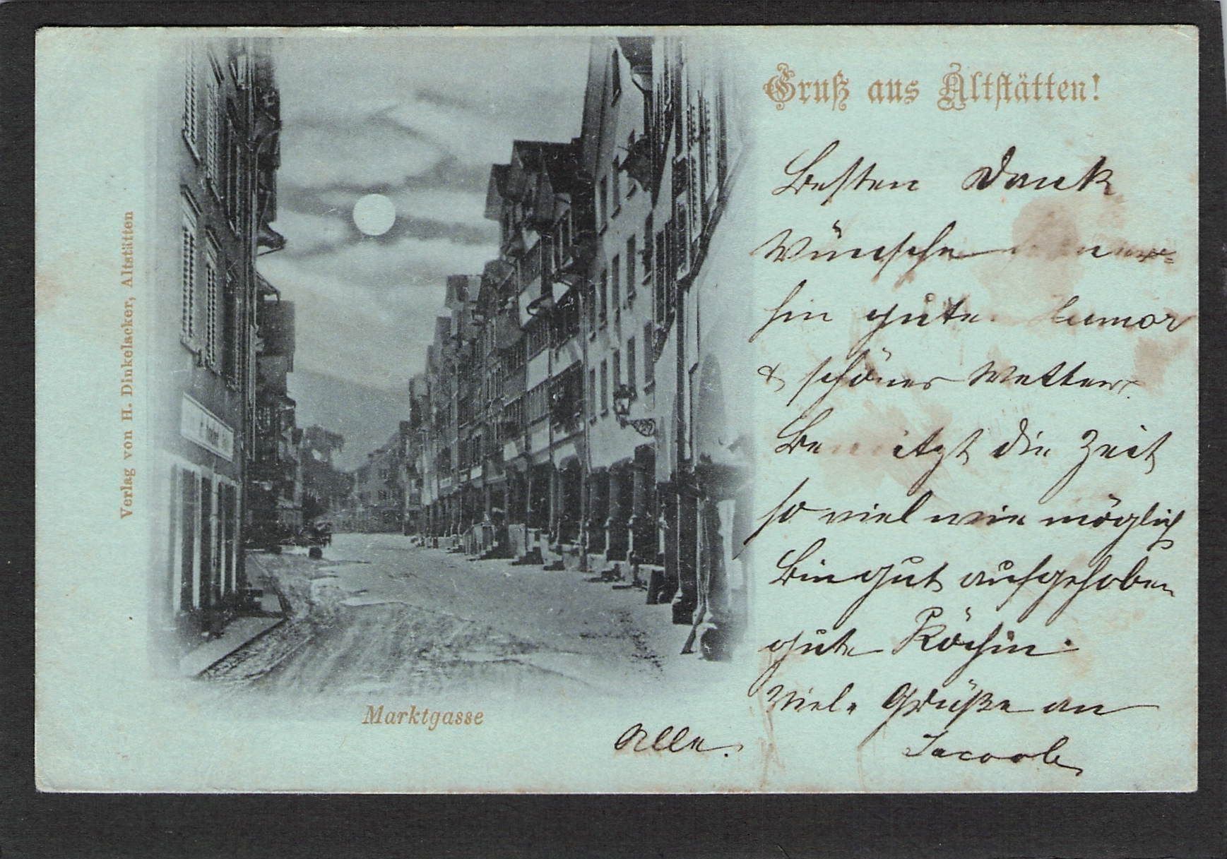 Cartoline postali: AK,SG Gruss aus Altstätten , 1898 – Usato da Reichenburg venduto da Pipo-67
