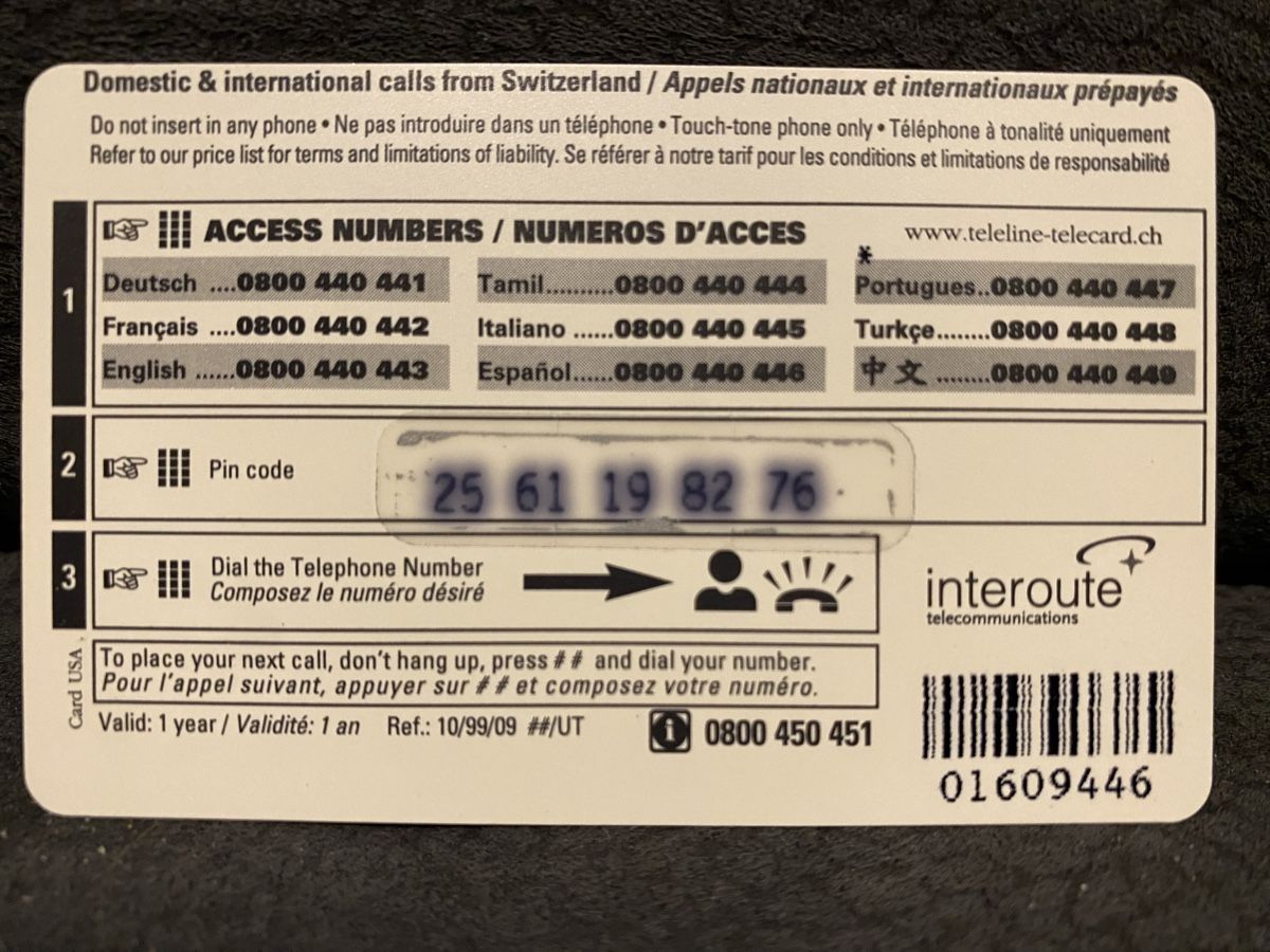 Cartes de téléphone: Teleline – D'occasion à Lausanne par babacard10 1