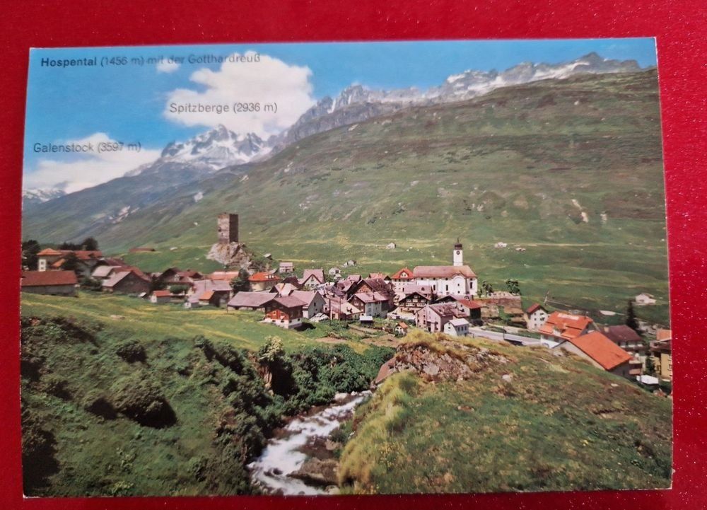 Cartoline postali: Hospental 1484m mit der Gotthardreuss top – Nuovo (secondo la descrizione) da Melchnau venduto da Arthurius