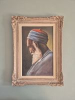 Ancien tableau orientaliste signé HAGOP Zahlé Liban rabbin