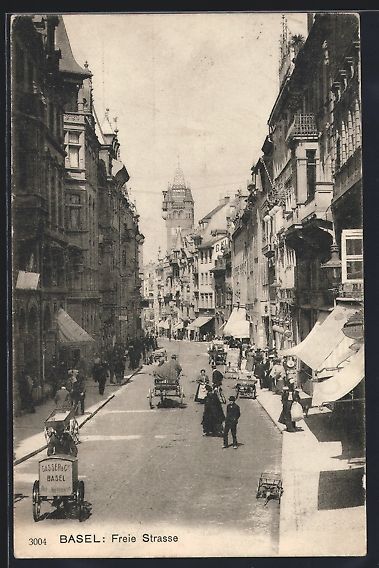Cartes postales: Basel, Belebte Partie in der Freien Stra – D'occasion à Berlin par bartko-reher