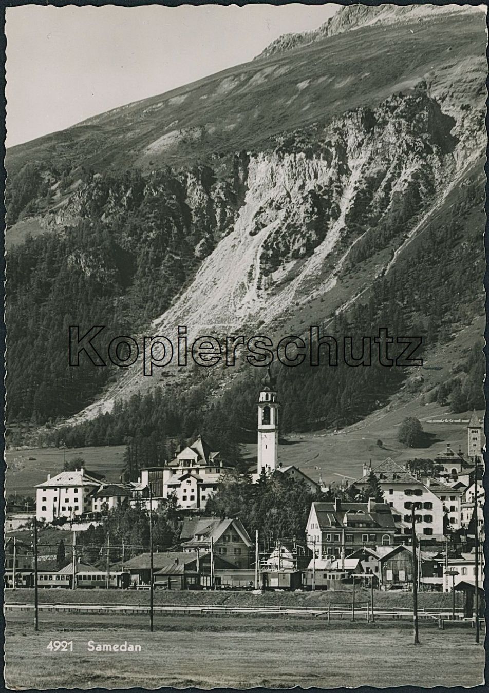 Cartoline postali: GR Samedan - Samaden - Bahnhof - Rhätische Bahn RhB – Usato da Schindellegi venduto da dolpitz