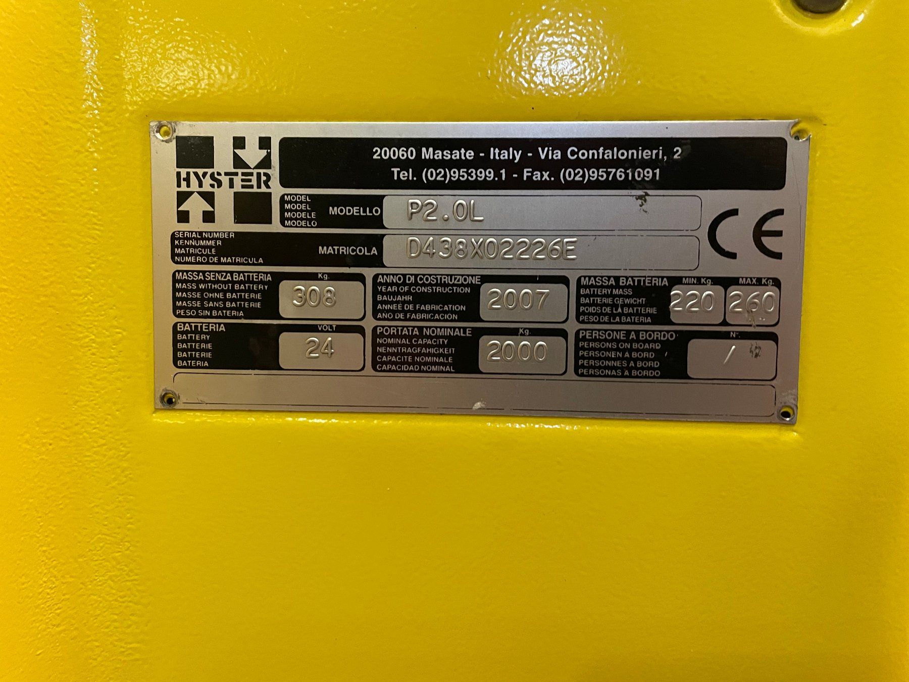 Carrelli elevatori e a forche: Hyster Stapler 2,0 Tonnen – Usato da Bettwiesen venduto da chili1 4